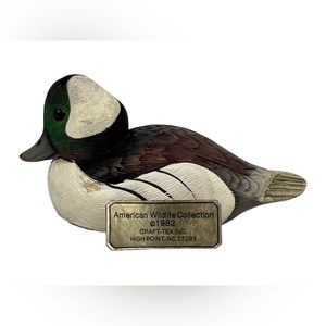 Vtg 1982 Craft Tex American Wildlife Collection Duck Decor Signed 4.5" x 2.5"